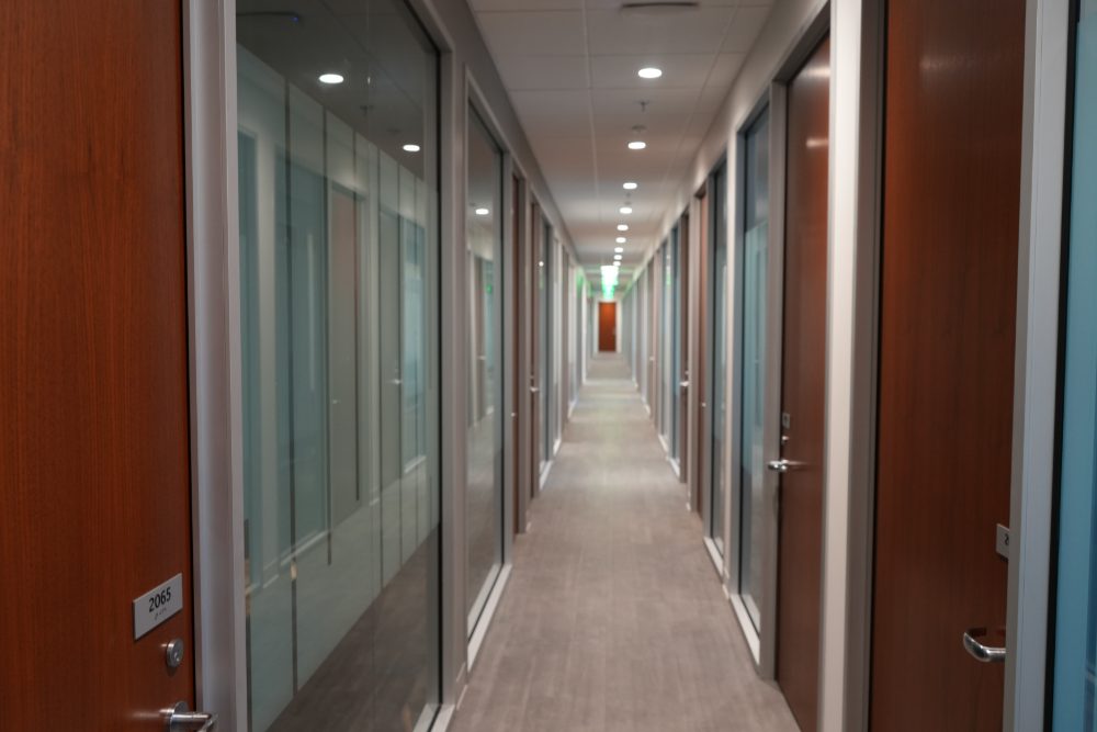 The office corridor